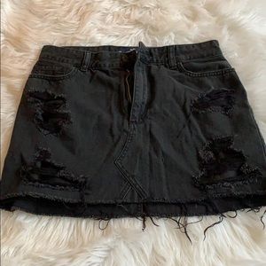 Hollister Destroyed High Rise Skirt